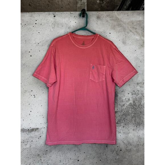 Johnnie-O Rose Pink Short Sleeve Pocket T-Shirt Tee Mens Size L - Picture 1 of 3